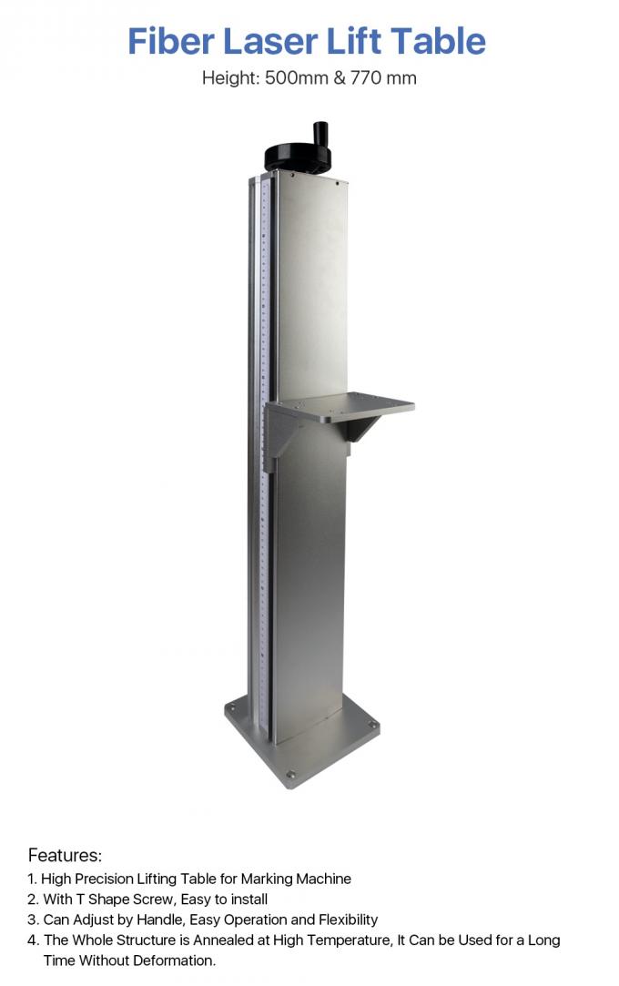 یک سیستم آسانسور به بالا و پایین در منبع لیزر برای دستگاه مارک فیبر لیزری