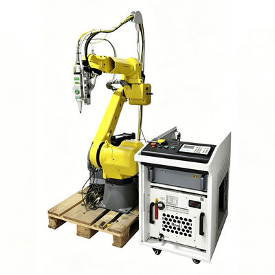 برش لیزری فیبر بازوی رباتیک FANUC با فناوری مشترک CRX Cobot برای برش خودکار فلزات سه بعدی در کارگاه های کوچک