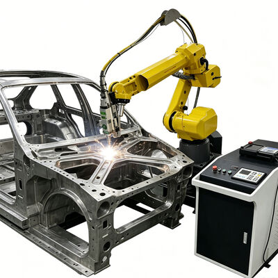 دستگاه برش لیزری فیبر سه بعدی اتوماتیک بازوی ربات FANUC 6 محور برای قطعه کار سه بعدی آباژور فولادی ضد زنگ