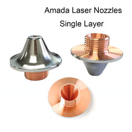 قطعات برش لیزری Amada Nozzle تک لایه لوازم جانبی Chroming برای برش لیزری CNC