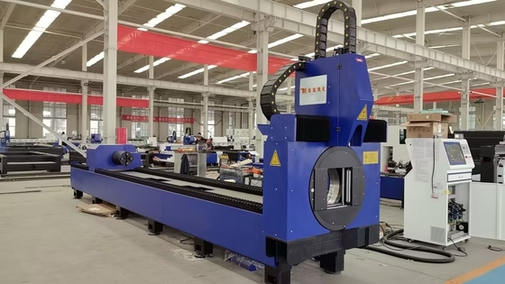 ماشین برش لیزری فیبر خودکار CNC 1500W برای لوله لوله کوچک فلزی