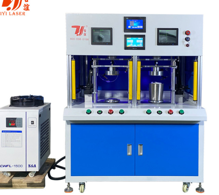 1000W - 6000W فولاد ضد زنگ کتری چایخوری Tumbler ایستگاه دوگانه اتوماتیک فیبر لیزر جوش ماشین