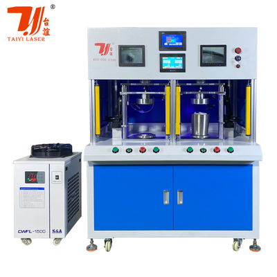 1000W - 6000W فولاد ضد زنگ کتری چایخوری Tumbler ایستگاه دوگانه اتوماتیک فیبر لیزر جوش ماشین