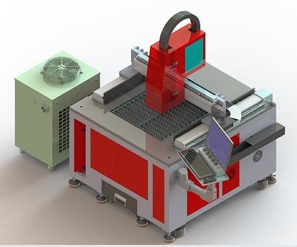 600*600mm ماشین برش لیزری فیبر با دقت کوچک 1500W 2KW 3000W