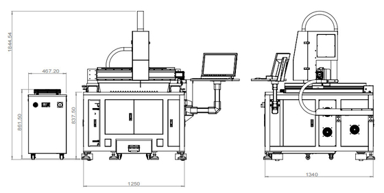 600*600mm ماشین برش لیزری فیبر با دقت کوچک 1500W 2KW 3000W