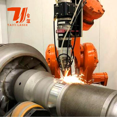 ماشین پوشش لیزری رباتیک 6000 وات برای میله های هیدرولیک، لوله های میدان نفت و بازسازی قطعات استوانه ای