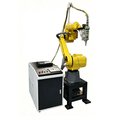 دستگاه برش لیزری روبات 6 محوره FANUC با نرم افزار برنامه نویسی آفلاین سه بعدی برای قطعات آلومینیوم و آلیاژ تیتانیوم هوافضا