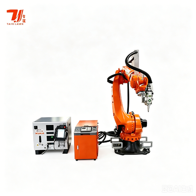 KUKA KR35 ماشین جوشکاری لیزر رباتیک 6 محور 4000W منبع لیزر فیبر IPG برای ساخت بدنه اتومبیل و فلز