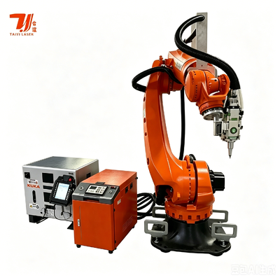 ماشین جوشکاری لیزر رباتیک سه بعدی با ربات KUKA KR35 و لیزر IPG 4000W برای قطعات شاسی خودرو