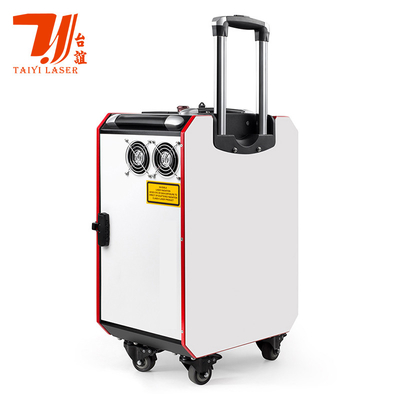 دستگاه تمیز کننده لیزری دستی 100W 200W 300W قاب کالسکه قابل حمل پالس فلزی فیبر