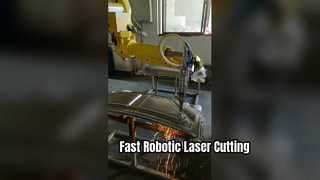 دستگاه برش لیزری رباتیک CNC برای پانل های سقف خودرو - پیرایش و سوراخ کردن با سرعت بالا S